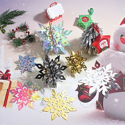 18 Stück 3 Stile Weihnachtsthema Kunststoffdekorationen&nbsp;DIY-SC0026-69