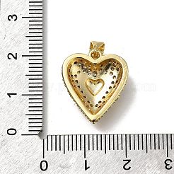 Pendentifs avec zircon cubiques à micro-pavés en laiton&nbsp;KK-C090-45G-01