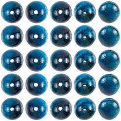 50 Stück natürliche blaue Tigerauge-Perlen&nbsp;G-SP0001-36