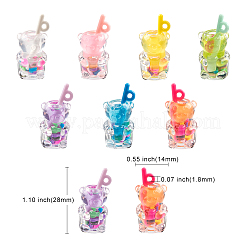 35pcs 7 Farben transparente Harzanhänger&nbsp;RESI-CJ0002-10