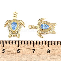 Pendentifs avec zircon cubiques à micro-pavés en laiton&nbsp;KK-I352-12G