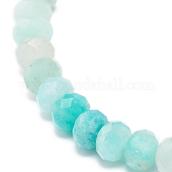 Bracciali elastici da donna con rondelle in amazzonite naturale&nbsp;BJEW-JB08956-03
