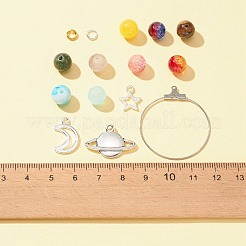 Kit de fabrication de bracelet de boucle d'oreille diy planète&nbsp;DIY-FS0004-33