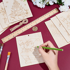 10 Stück Weihnachtsanhänger aus unfertigem Holz zum Malen&nbsp;WOOD-SP0001-79C