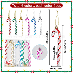 2 set di decorazioni pendenti a forma di bastoncino di zucchero in plastica&nbsp;FIND-SC0013-43