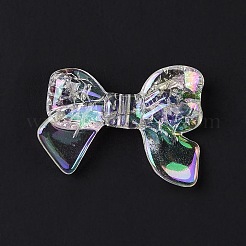 Placcatura uv perline crackle acriliche trasparenti iridescenti arcobaleno&nbsp;OACR-E010-05