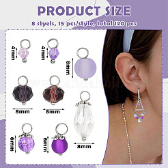 120 pendentif en verre et acrylique de 8 styles&nbsp;PALLOY-SW00073