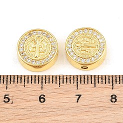 Laiton micro pavé de perles de zircone cubique claires&nbsp;CU-CBA5CB0-23G