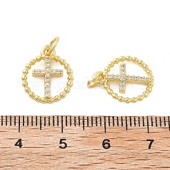 Pendentifs avec zircon cubiques à micro-pavés en laiton&nbsp;X1-KK-C092-21A-G