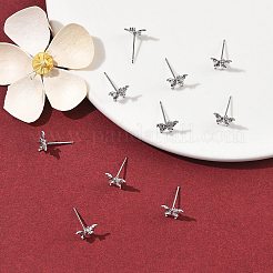 Aretes de circonita cúbica transparente con micropavé de latón Shegrace&nbsp;XGRQ4N863-725P