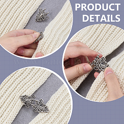6 broche vintage en alliage pour pull&nbsp;JEWB-ME0001-02