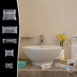 5 Stück 5 Arten rechteckige transparente PVC-Kosmetiktaschen&nbsp;AJEW-FG0004-33