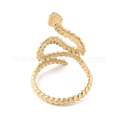 Bagues de manchette serpent en acier inoxydable 304&nbsp;RJEW-D002-34G