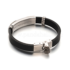 Bracelets en silicone à la mode&nbsp;BJEW-F195-31