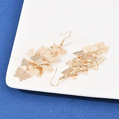 Boucles d'oreilles avec pendentif en laiton&nbsp;EJEW-B157-02B-G