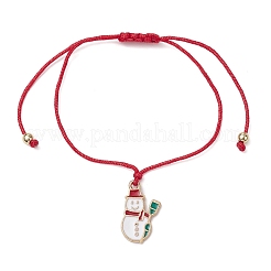2 pulsera con dijes de esmalte de aleación navideña&nbsp;BJEW-JB11229