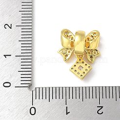 Pendenti in zirconi cubici trasparenti in micro pavè di ottone&nbsp;KK-A236-01G