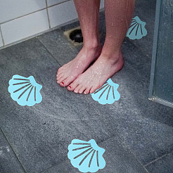 5 busta di adesivi antiscivolo in gomma a forma di conchiglia per vasca da bagno&nbsp;AJEW-GL0001-70