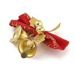 Ornements suspendus de cloche de Noël en tissu et en fer&nbsp;HJEW-S004-01C