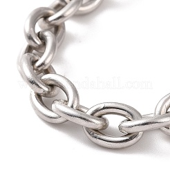 Anlaufgeschütztes 304 Edelstahl-Kettenarmband für Männer und Frauen&nbsp;BJEW-E031-01P-02