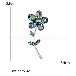 Abalone Muschel Blume des Lebens Brosche&nbsp;PW-WG0AE00-01