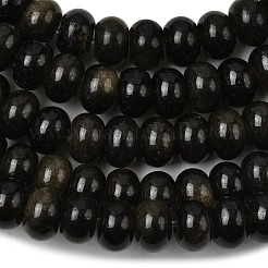 Natürliche goldenen Glanz Obsidian Perlen Stränge&nbsp;G-A280-A15-01