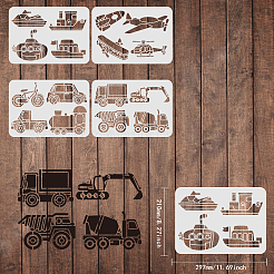 Set di stencil per pittura da disegno per animali domestici per bambini&nbsp;DIY-WH0172-442