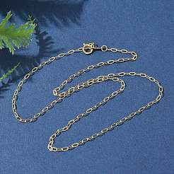 1/20 collar de cadena de cable chapado en oro de 14k para mujeres y hombres&nbsp;NJEW-Z068-08G