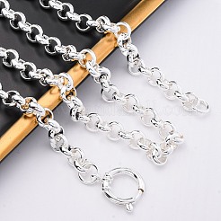 Halsketten aus Rolo-Kette aus 304 Edelstahl&nbsp;NJEW-Q013-11S