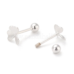 Orecchini in argento sterling clover 925 per cartilagine da ragazza e donna&nbsp;EJEW-I259-10S