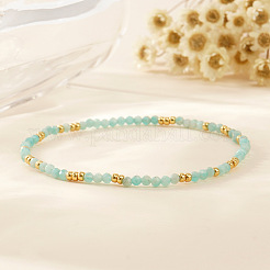 Braccialetti elastici con perline di amazzonite naturale&nbsp;LD6685-3