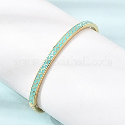 Bracelets manchettes articulés en acier inoxydable 304 émaillé pour femmes&nbsp;SA-CBAC920-15G-01F