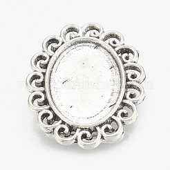Fascini dello scorrevole della lega di stile tibetano Cabochon&nbsp;TIBEB-R068-23AS-LF