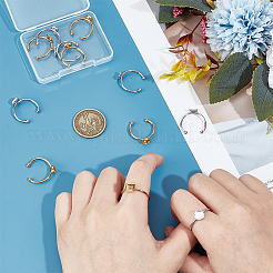 12 stücke 6 arten 304 edelstahl offene manschette ring komponenten&nbsp;STAS-UN0061-30