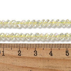 Chapelets de perles en verre électroplaqué&nbsp;GLAA-Q105-04W