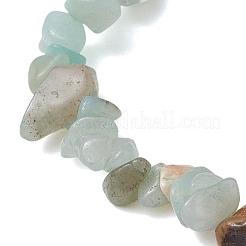 Bracelets extensibles en perles d'amazonite pour hommes et femmes&nbsp;BJEW-JB10665-01