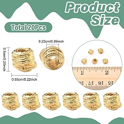 20 pièce de perles d'espacement en fil tressé en laiton&nbsp;KK-YW0002-25G
