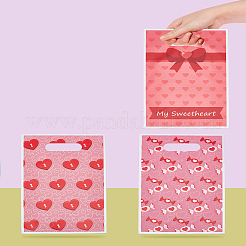 50 stücke 4 arten valentinstag herz kunststoff verpackung taschen mit sterben loch griff&nbsp;ABAG-LP0001-56