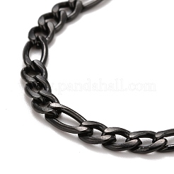 Pulseras de cadena de acero inoxidable 304 con revestimiento iónico (IP) para mujeres y hombres.&nbsp;BJEW-A039-03EB