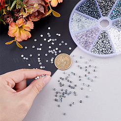 80g 8 Farben runde Glasperlen&nbsp;SEED-PH0002-42
