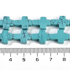 Filo di perline turchesi sintetici&nbsp;G-I369-A09-01