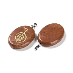 4 stücke 4 arten natürliche rote jaspis usui reiki symbole anhänger&nbsp;G-G104-05
