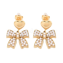 Pendientes de perla ABS de acero inoxidable 304&nbsp;EJEW-S226-12G