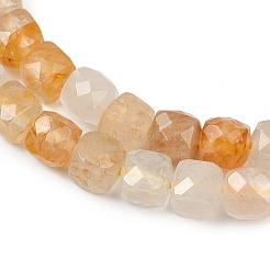 Natürlicher gelber hämatoider Quarz/goldene Heilerquarz-Perlenstränge&nbsp;G-H078-C38-6mm
