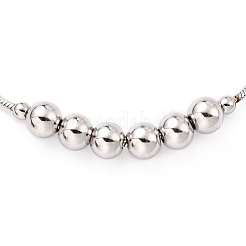 Bracciali a catena tonda in acciaio inossidabile 304&nbsp;STAS-B021-19B-P