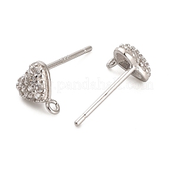 Rhodinierte Ohrstecker aus 925 Sterlingsilber&nbsp;STER-F058-01P-09