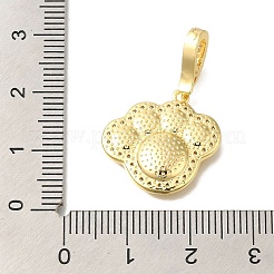 Ciondolo europeo in ottone micro pavé di zirconi cubici trasparenti&nbsp;KK-K388-55G