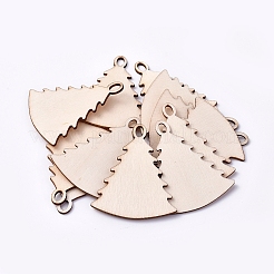 Pendentifs en bois non teint&nbsp;WOOD-TAC0003-44