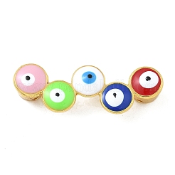 Gestellbeschichtung Messing Emaille Böse Augen Verbinder Charms&nbsp;KK-A234-025G