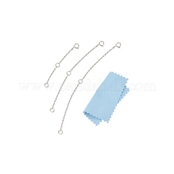 3 Stück 3 Stile 925 Sterling Silber Kettenverlängerung&nbsp;STER-BC0002-50